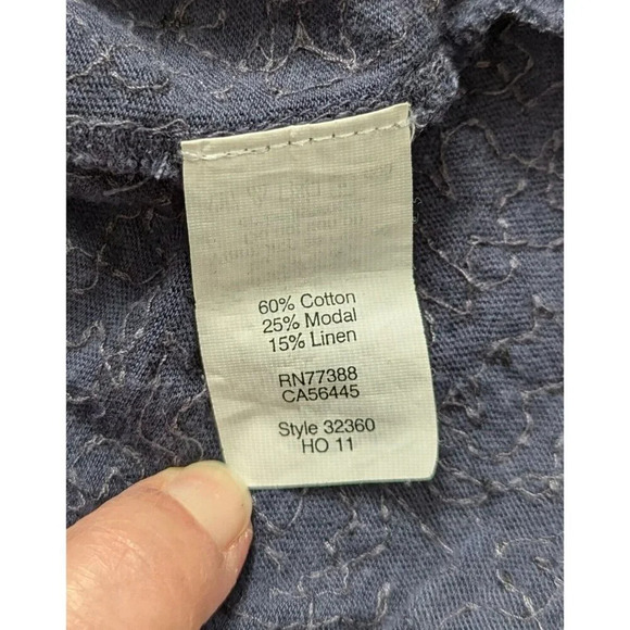 J Crew Sequin Scoop Neck Cotton Stretch Knit Top Size XS Aegean Blue - Picture 8 of 10